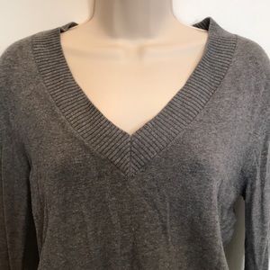 Grey V-Neck Sweater